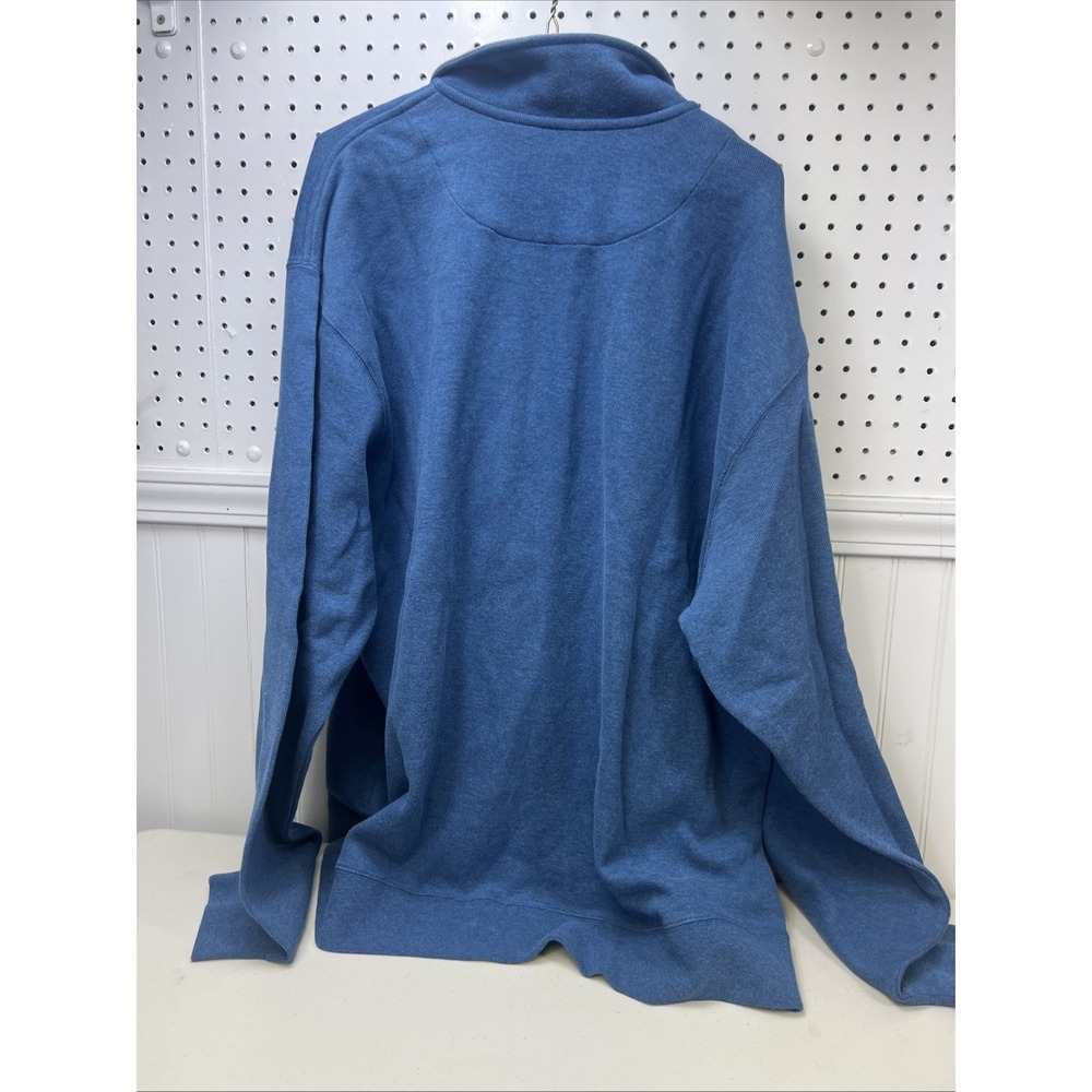 Orvis Men's Blue 1/4 Zip Pullover Sweater Size XXL 100% Cotton Outdoors - Picture 4 of 4